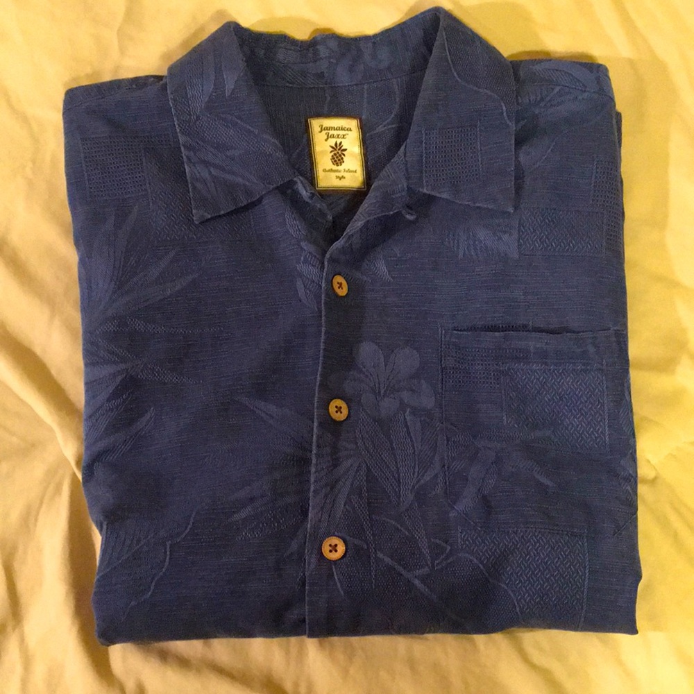 Jamaican Jaxx -L - Silk Hawaiian Shirt - Like New!
